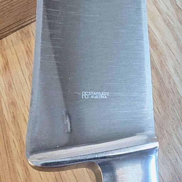 Vintage SwordMakers Guild of Austria 10" Chef’s Knife w/ Original Wood Box - Picture 9 of 10